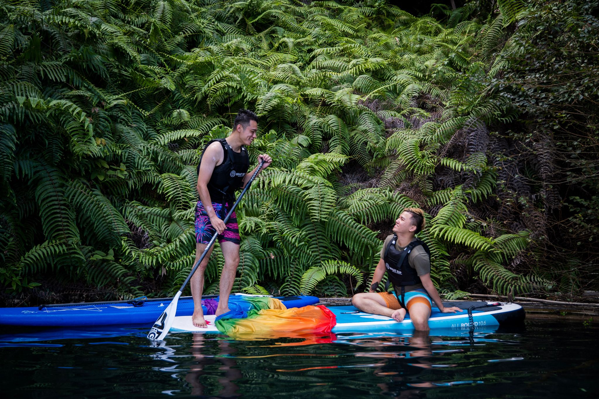 日月潭SUP。What SUP Professional 划涉立槳｜日月潭也可以玩的很嗨，在湖面上體驗叢林冒險的滋味