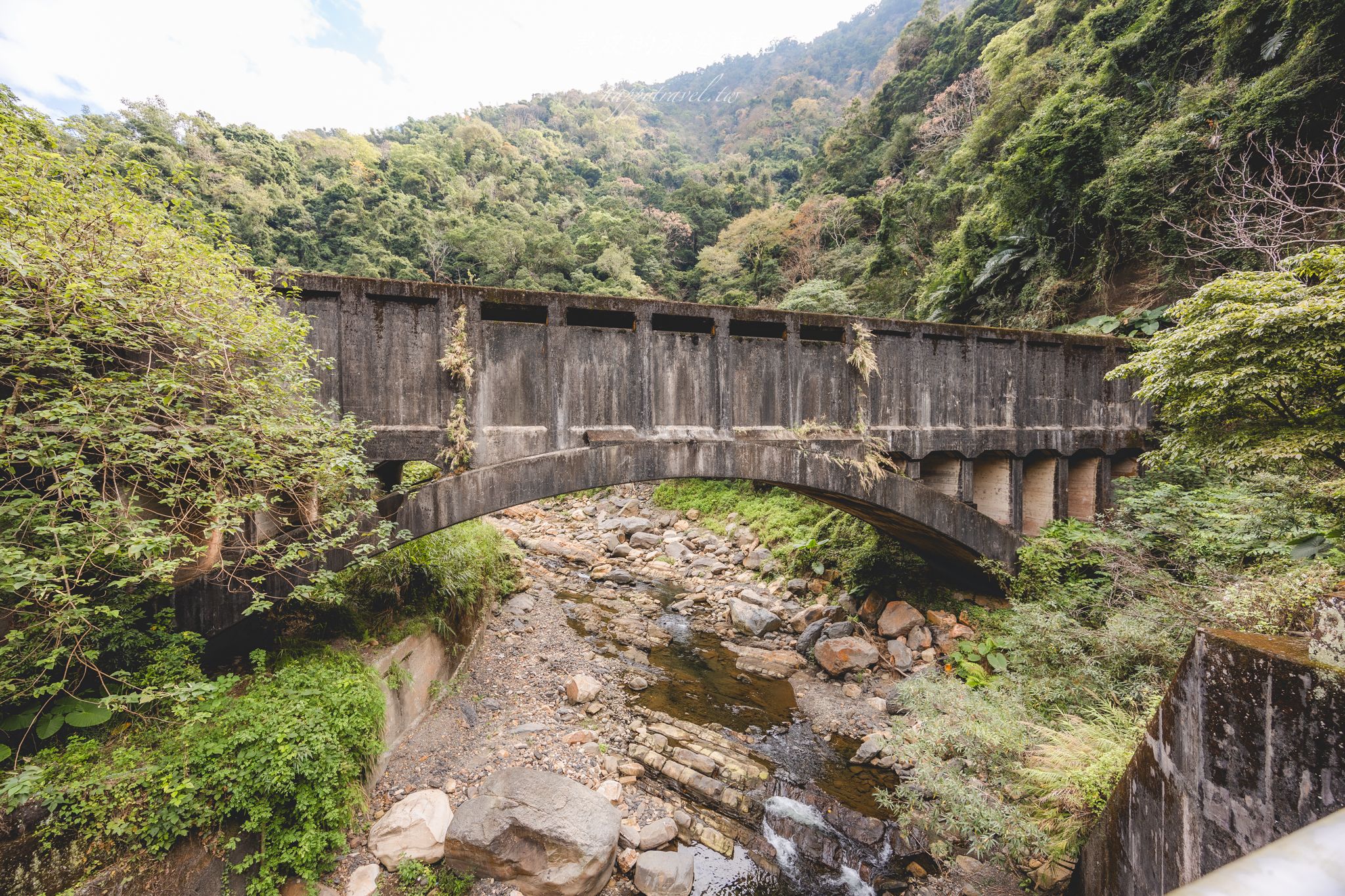 頭社水路橋｜日治昭和時期遺留下的遺跡，鬼斧神工的叢林秘境。水里景點