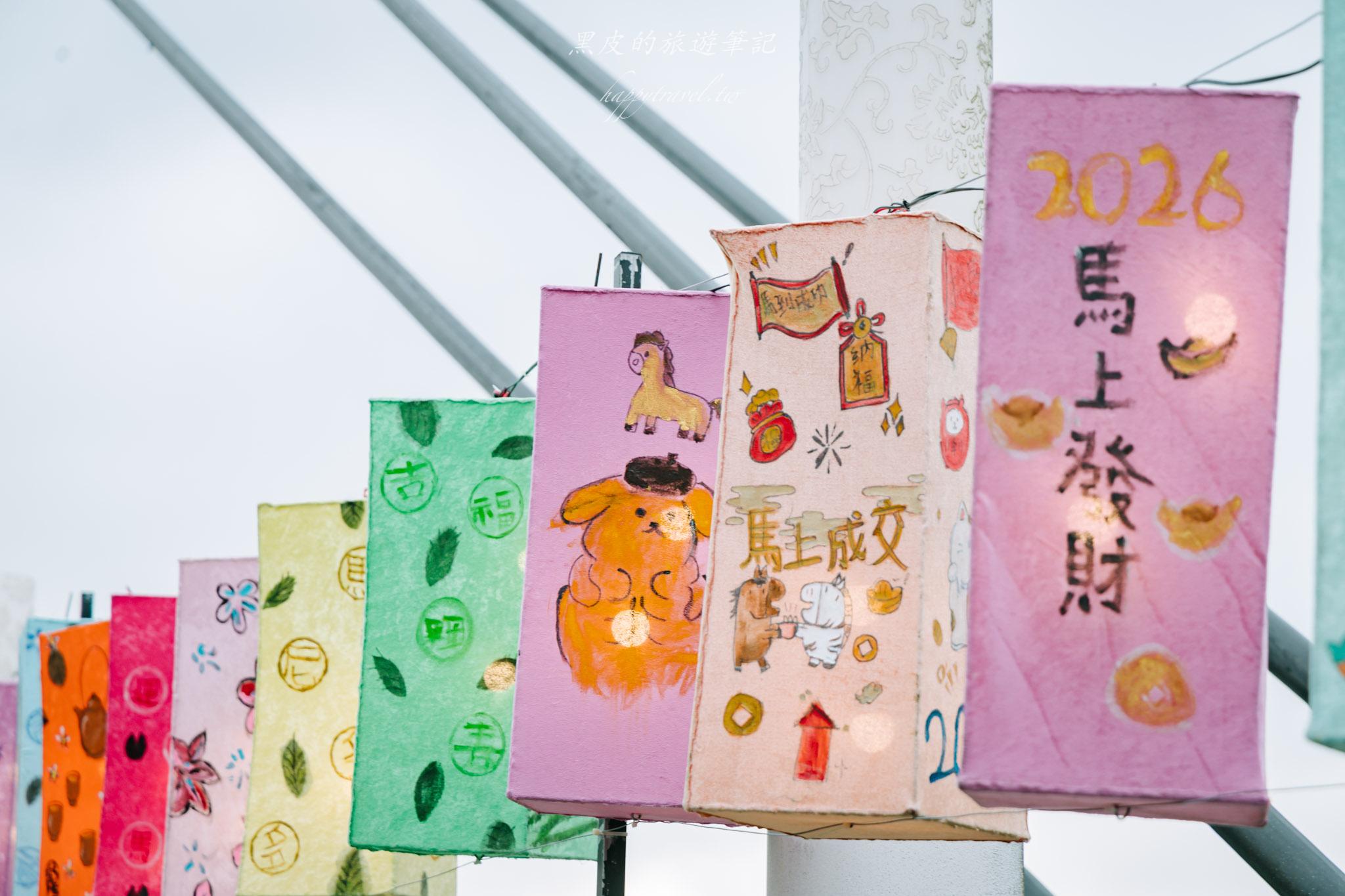 龍潭大池元宵燈區｜龍潭大池燈區照亮元宵，讓關公守著大池的夜