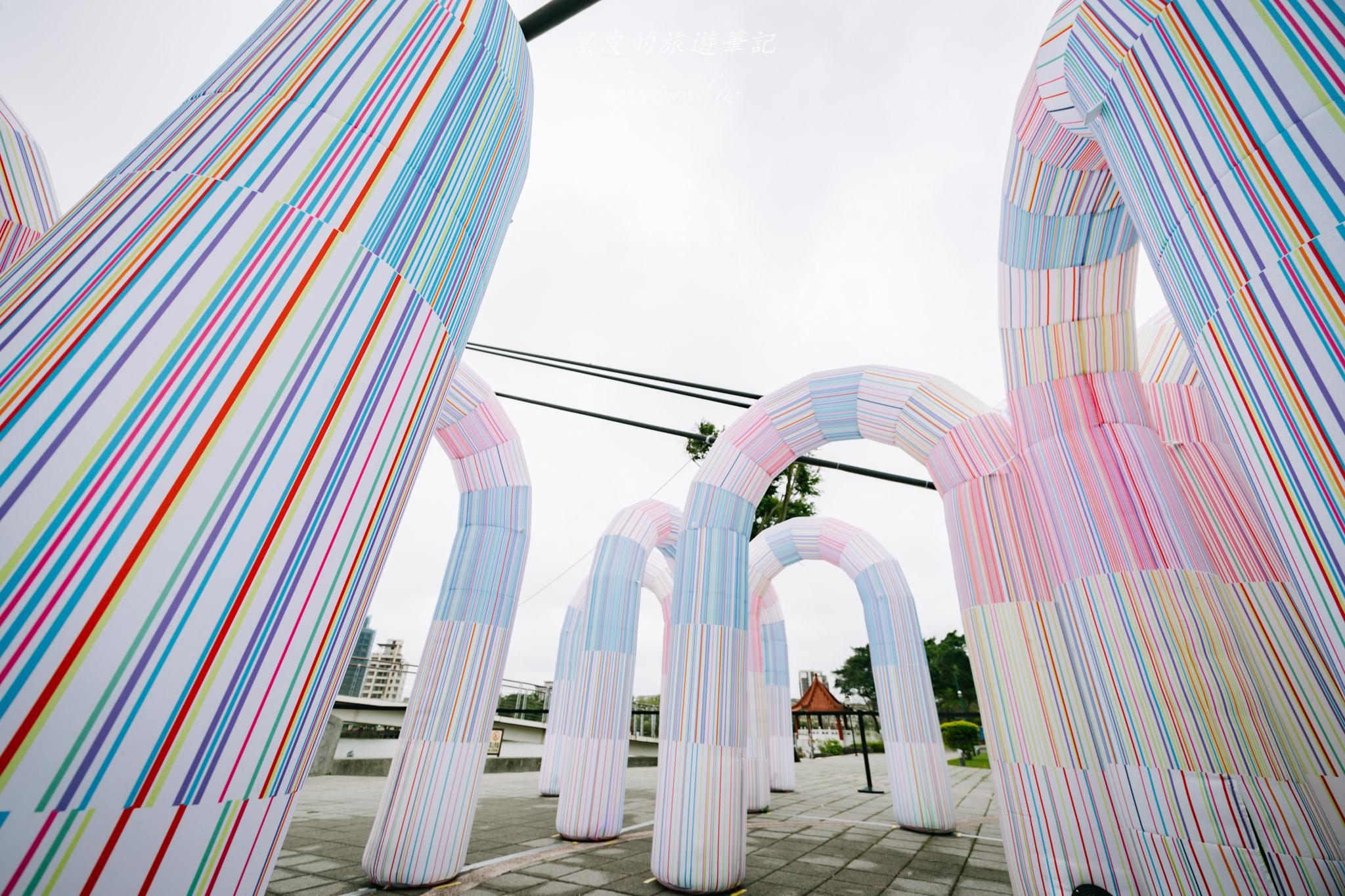 龍潭大池元宵燈區｜龍潭大池燈區照亮元宵，讓關公守著大池的夜