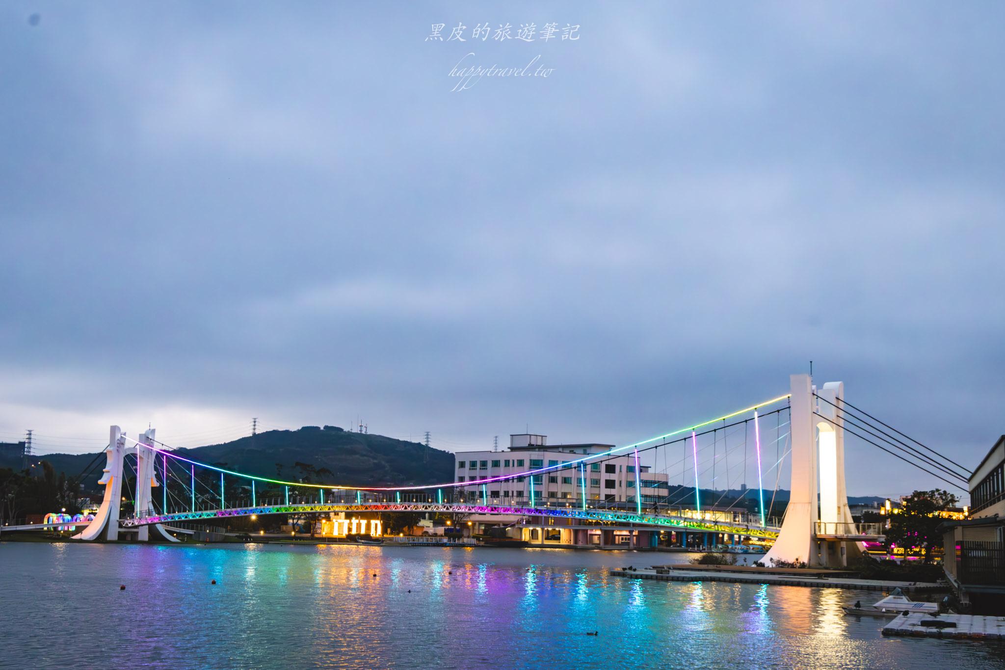 龍潭大池元宵燈區｜龍潭大池燈區照亮元宵，讓關公守著大池的夜