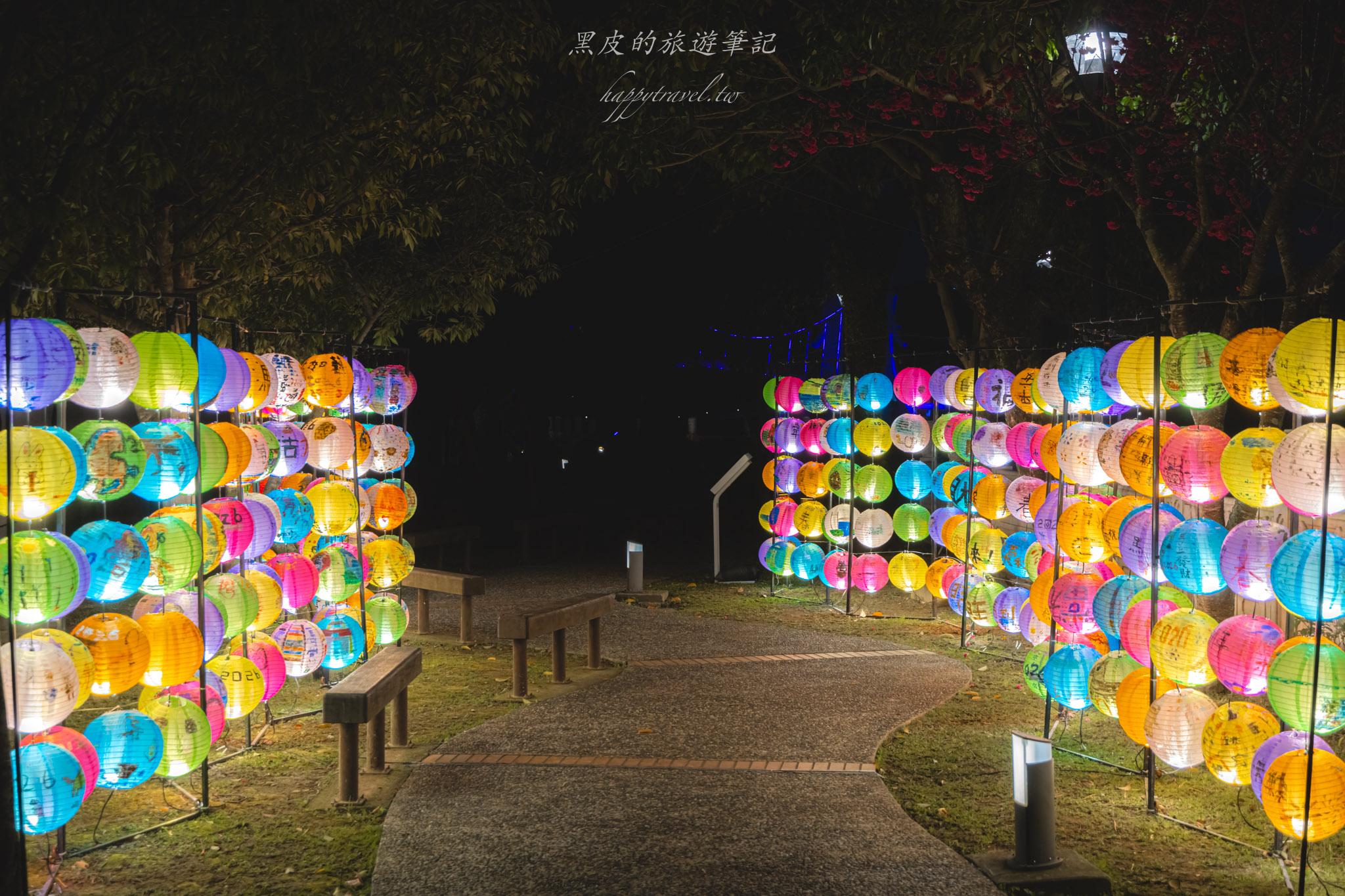 龍潭大池元宵燈區｜龍潭大池燈區照亮元宵，讓關公守著大池的夜