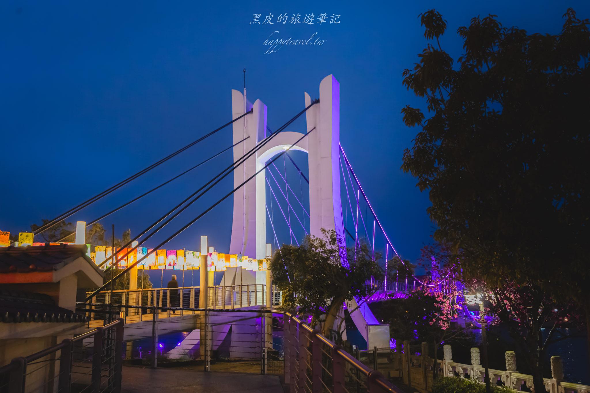 龍潭大池元宵燈區｜龍潭大池燈區照亮元宵，讓關公守著大池的夜