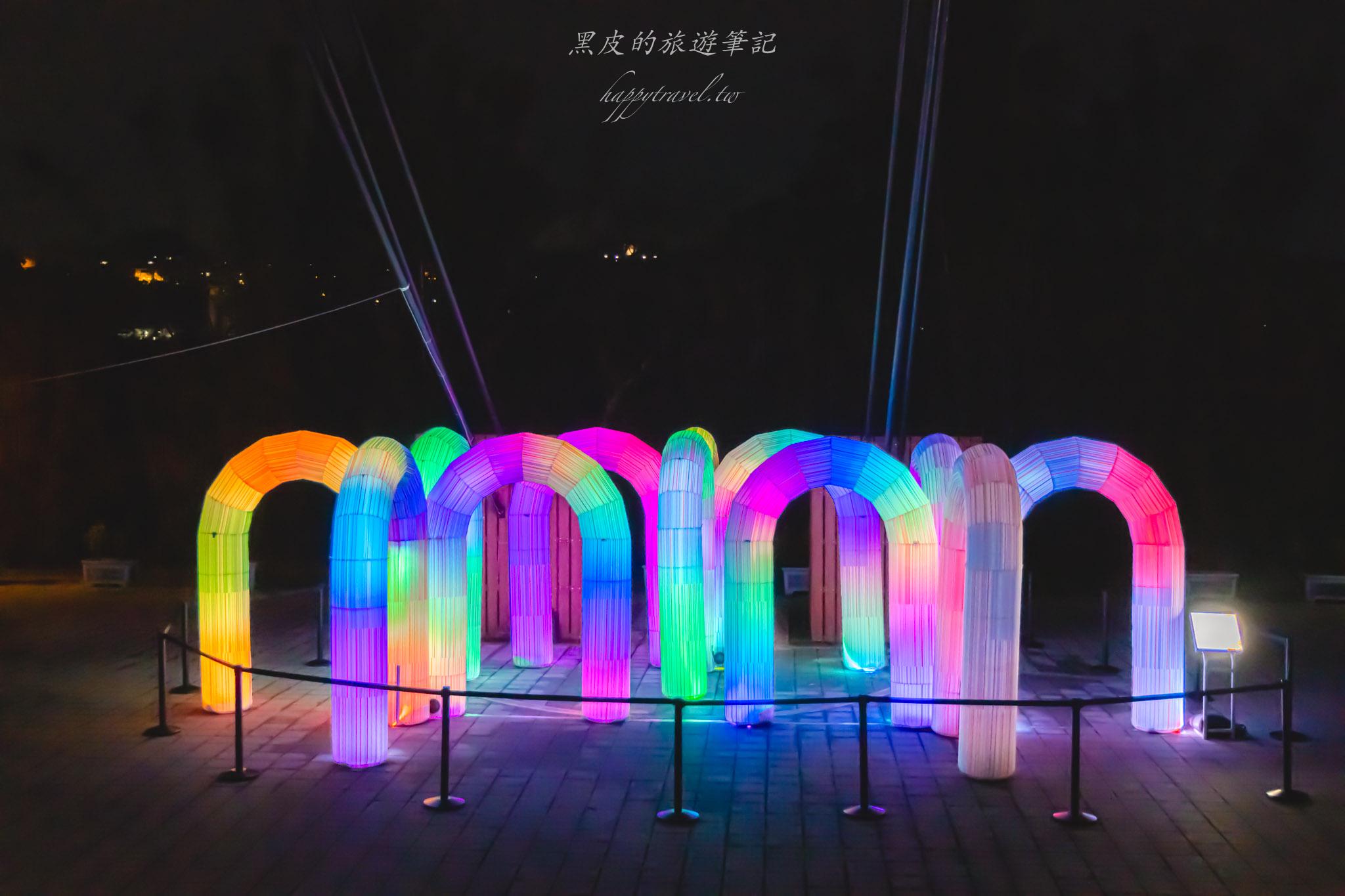 龍潭大池元宵燈區｜龍潭大池燈區照亮元宵，讓關公守著大池的夜