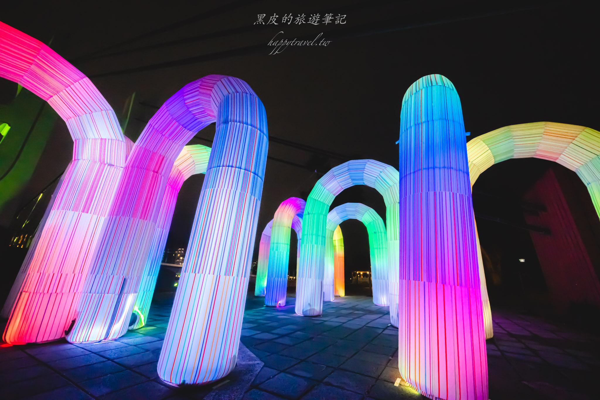 龍潭大池元宵燈區｜龍潭大池燈區照亮元宵，讓關公守著大池的夜