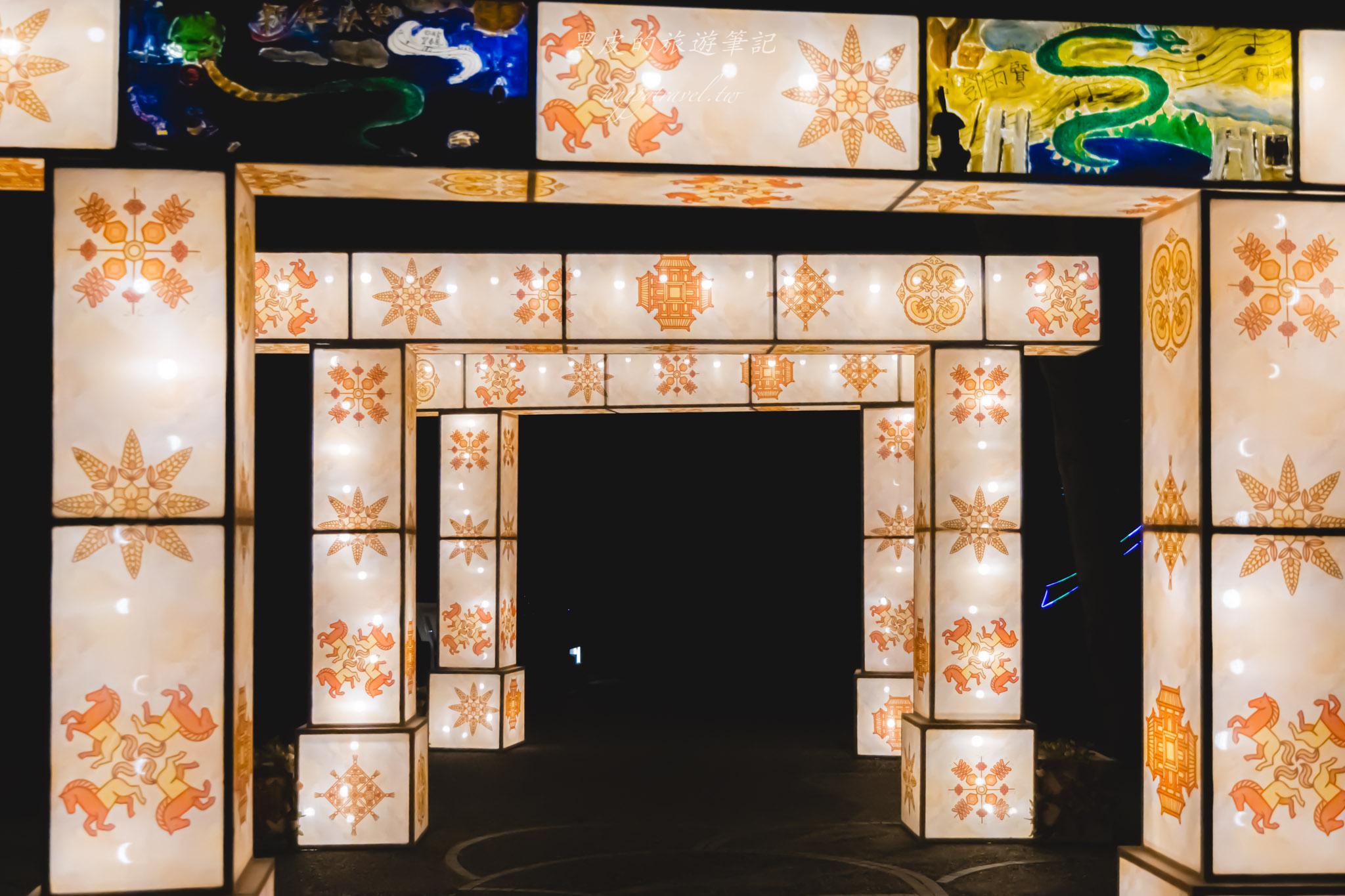 龍潭大池元宵燈區｜龍潭大池燈區照亮元宵，讓關公守著大池的夜