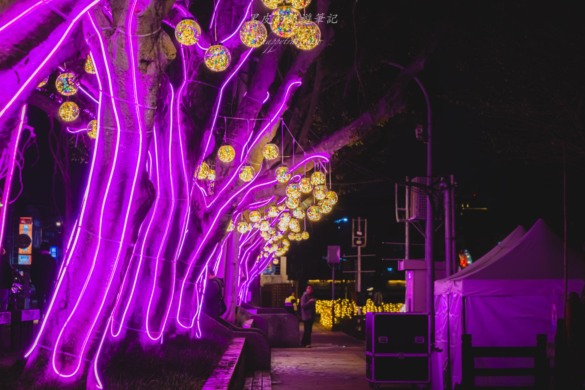 龍潭大池元宵燈區｜龍潭大池燈區照亮元宵，讓關公守著大池的夜