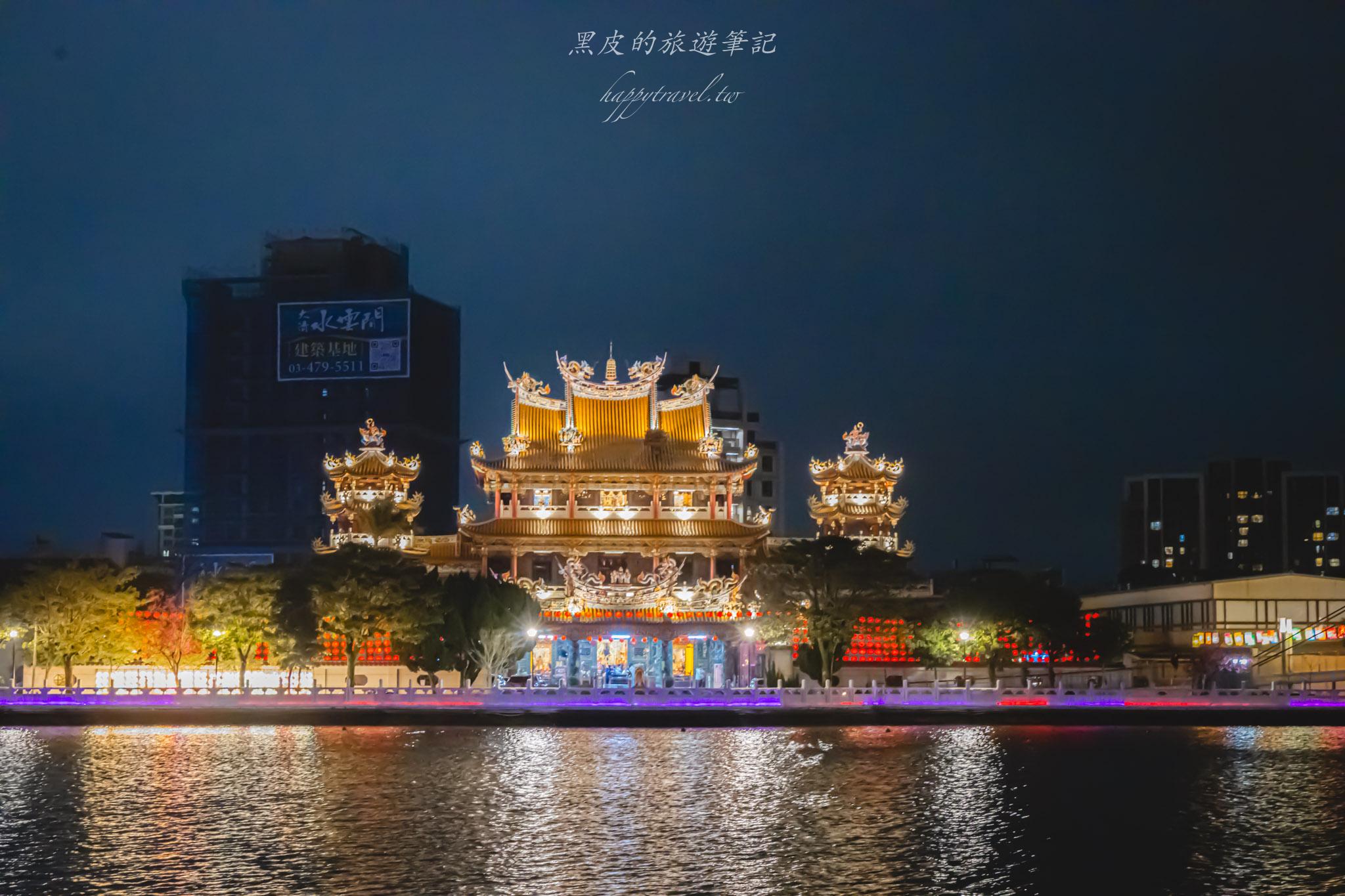 龍潭大池元宵燈區｜龍潭大池燈區照亮元宵，讓關公守著大池的夜