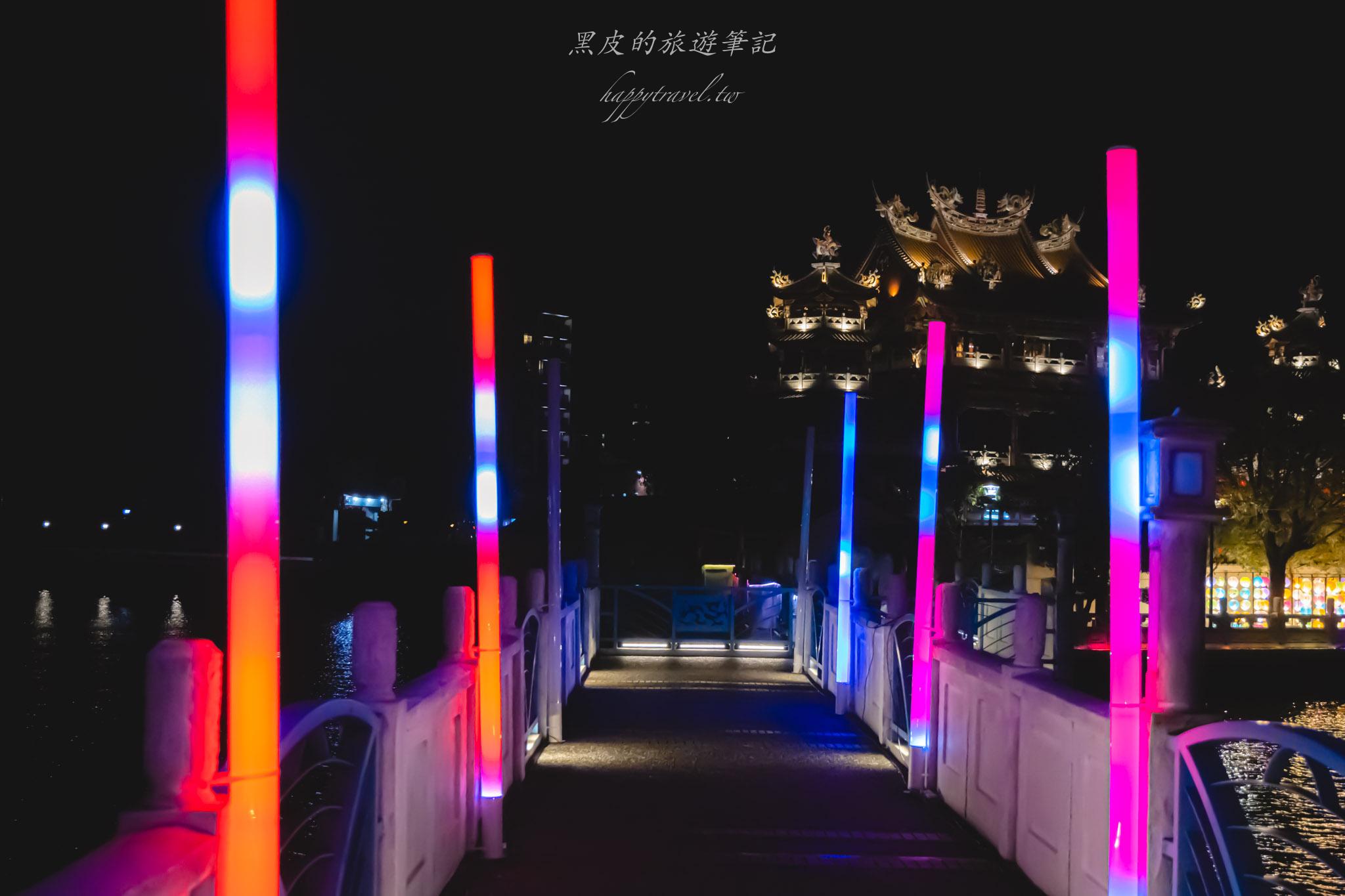 龍潭大池元宵燈區｜龍潭大池燈區照亮元宵，讓關公守著大池的夜