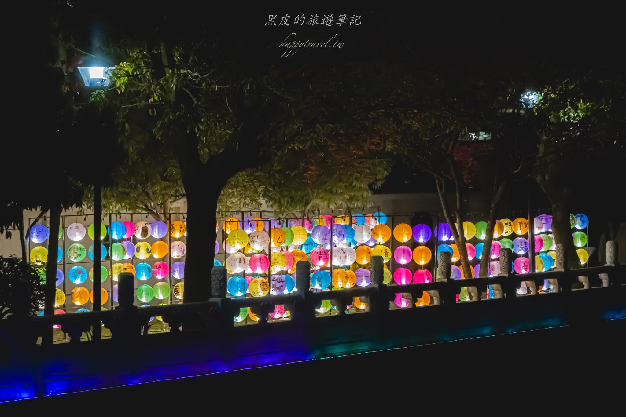 龍潭大池元宵燈區｜龍潭大池燈區照亮元宵，讓關公守著大池的夜