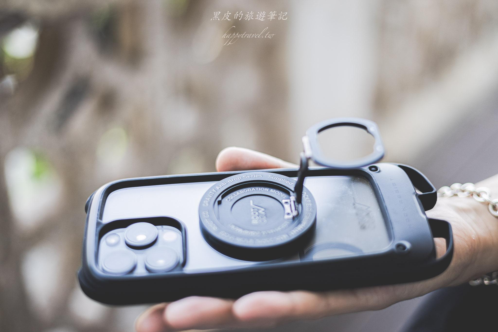 ROOT CO. MagSafe 360°旋轉磁吸摺疊支架 × iPhone 15 Pro Max 防摔殼