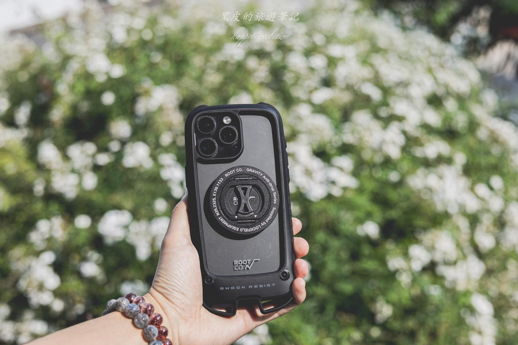 ROOT CO. MagSafe 360°旋轉磁吸摺疊支架 × iPhone 15 Pro Max 防摔殼