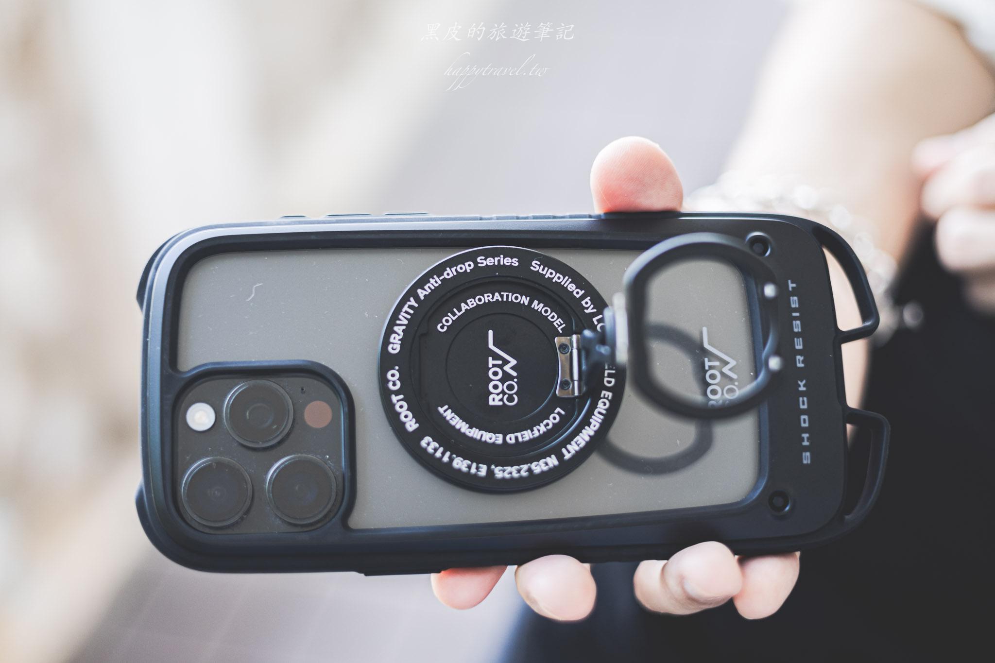 ROOT CO. MagSafe 360°旋轉磁吸摺疊支架 × iPhone 15 Pro Max 防摔殼